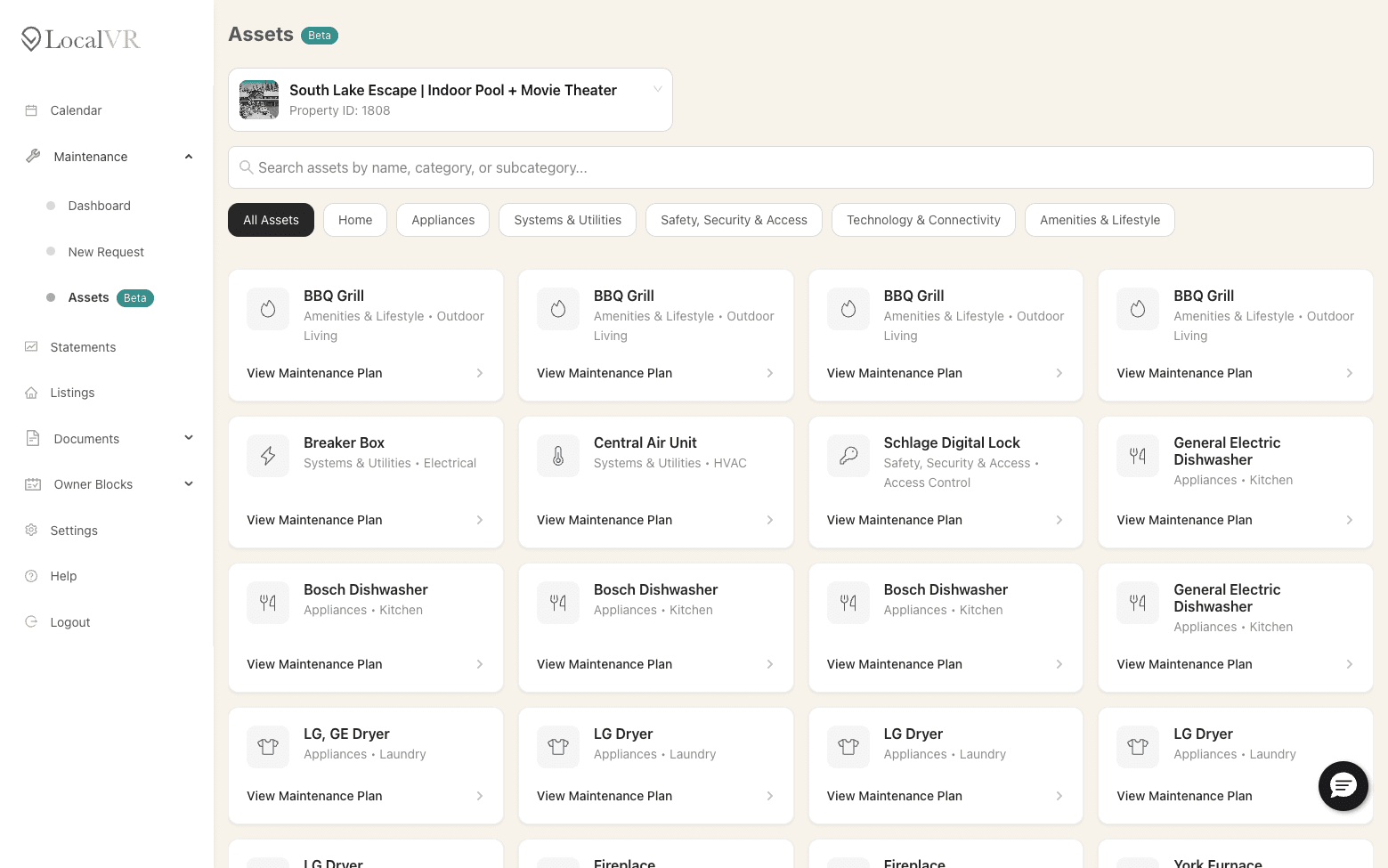 Asset Dashboard